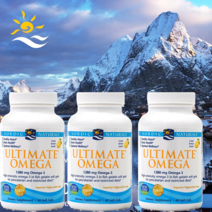 노르딕 얼티메이트 오메가3 피쉬 젤라틴 1280 mg 레몬 맛 60소프트젤, 3개, 60정