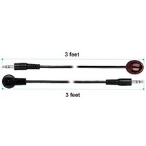 0.9m(3피트) 20KHz 60KHz 범용 IR 블래스터 및 수신기 케이블 키트 DVR HDMI 익스텐더 DVD 플레이어 블루레이 플레이어 등과 호환되는 3.5mm 잭 케이
