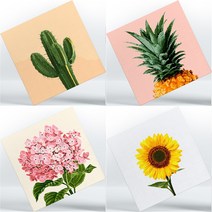 DIY 캔버스 페인팅 6종 식물 캐릭터 그림그리기 25x25 유화그림, 해바라기