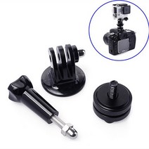 1/4 '핫 슈 어댑터 + 삼각대 마운트 + GOPRO HERO 용 나사 2 3 3+ DSLR 카메라