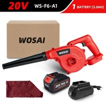 송풍기 WOSAI-20V 정원 무선 진공 청소 공기 먼지 제거 컴퓨터 수집기 손 작동 전동 공구, WS-F6-A1