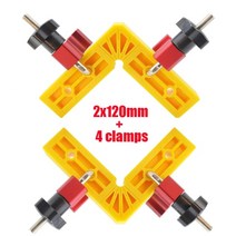 형틀 각도 틈새 게이지 목공 90도 L 자형 보조 고정 장치 직각 클램프 접합 보드, 120mm 세트