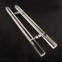 강화도어손잡이/아크릴사각/투명/340P, 1개