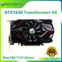 MAXSUN-그래픽 카드 GTX 1650 1050Ti 4G 128bit GDDR5 GPU DDR6 64Bit 비디오 게임 PC 컴퓨터 DP DVI 완전, 03 GTX1630 4GB DDR6