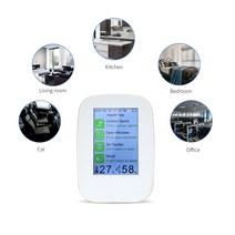 실내/실외 디지털 공기 품질 검출기 PM2.5 포름알데히드 가스 모니터 HCHO 및 TVOC 테스터 계측기 공기, 한개옵션0
