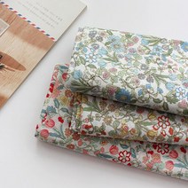 원단 - 60수 대폭-60수아사)리리코스플라워(3컬러), 옐로우