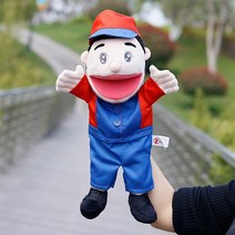 복화술인형 말하는인형 손가락인형 걱정인형 30cm 가족 손 인형 소년 소녀 작업자 경찰관 공연 유아 조기 학습 봉제 인형 선물, 노동자.