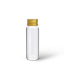 유리병 바이알 SB40 투명 40ml 샘플 소분 미니 병 용기, 바이알 투명 SB40 금속캡 실버
