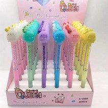 Molang-토끼 다이아몬드 젤 펜 귀여운 0.5mm 검정 잉크 중립 펜 문구 선물 사무실 학교 용품 도매 3, 01 A_01 Black