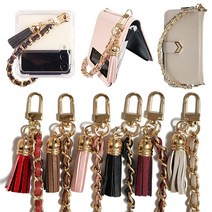 핸드폰 가죽 체인 스트랩 휴대폰줄 폰 숏 스트랩 고리 체인, 밀키핑크 1개