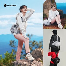 블랙야크 아이유 배낭 힙색 소형 허리 크로스백 파우치 등산 여행 가방 마운드9숄더힙색, BLACK, FREE