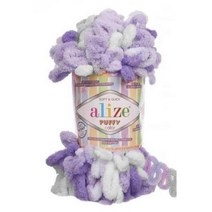 망고실 자이언트얀벨벳실 패브릭얀 벨벳뜨개실 Alize Puffy Color 손가락 뜨개질 쉬운 크로 셰 원사 푹신한 색상 아니 후크 바늘 아기 담요 깔개 Amigurumi 양모 잡, 6372