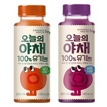 hy 오늘의야채 사과당근 4개 + 포도비트 4개 유기농주스 200ml, 상세페이지 참조, 상세페이지 참조
