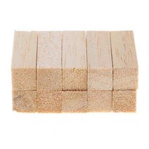 shangren 3x 발사 나무 블록 소나무 예술 모델 항공기 키트 필름 소품 DIY 프로젝트 용 나무 막대 스틱-10 팩 길이, 설명