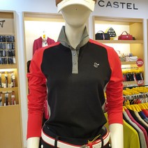 루이까스텔 배색절개스냅단추기모여성티셔츠 NC12 3LCTS012