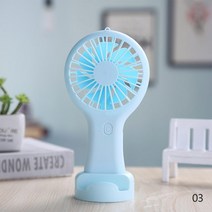 휴대용 핸디형 선풍기 Handheld Small Fan Portable Usb Mini Silent Charging Office Desk Dormitory, [03] 파란