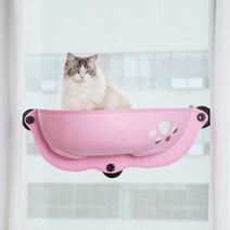 [사은품] 카무라라 고양이 창문 강력 흡착 해먹, 꽃피는 핑크