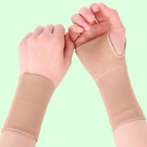 팔목 손목 아플때 보호대 아대 공부 수험생 직장인 볼링 배구 자전거 골프 테니스 키보드 마우스 부상 고정, 베이지 S