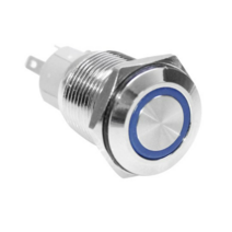 문라이트LED 전원 크롬 푸쉬락 스위치 ver 2 커넥터포함 블루, 3개