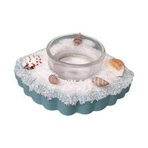 탁상 호텔을 위한 지중해 작풍 촛대 촛대 동상 Tealight 홀더, 수지 나무, 껍데기