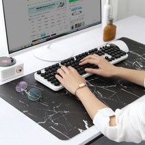 키보드받침 대리석디자인 대형 책상매트 사무실 PC 공부방 서재 스크래치 게임방 재택근무 깔개