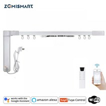 자동커튼 암막 쉬폰 전동 Zemismart-와이파이 커튼 모터 Tuya 스마트 라이프 맞춤형 전기 트랙 RF 원격 알, 02 EU Plug_01 2.1m(82.6inch)