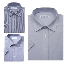 MENOMOSSO 90(S)~140(5XL) 잔체크 스트라이프 차이나 체크 일자핏 반팔셔츠