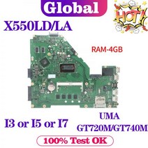 KEFU X550LD E550L Pro550L Y582LD 노트북 마더 보드 I3 I5 I7 4th, 10 i3 GT720 GT740 EDP