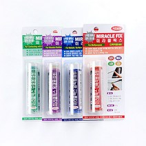 미라클 픽스 금속용 수중용 목재용 다목적용 틈새메꾸미 타일 보수제 구멍 막기 에폭시 퍼티 미라클 픽스 접착제