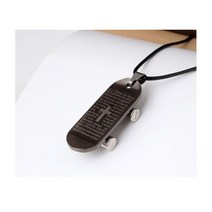 티타늄 십자가 주기도문 스케이트보드 목걸이 N0227
