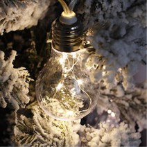 레트로 에디슨 전구조명 오너먼트 성탄절트리 크리스마스소품 백화점 트리전구 쇼핑몰, 웜