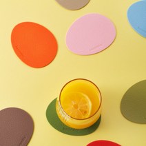케라미카 실리콘 티코스터 컵받침 1p 26종 13color 홈카페 인테리어 감성 소품, 브라운