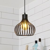[빛나라닷컴] 딜리아 1등 인테리어 식탁등, 블랙 LED전구8W(주광색)포함