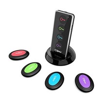 Key Finder Esky 무선 RF Item Locator 1 Transmitter with 4 리시버 트래커 131ft Working Range and Led Flash