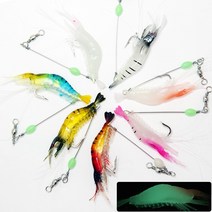 루플라 피싱메카 새우 루어 웜훅 7.5cm 외질낚시 야광웜 소프트베이트 루어채비, 옐로우