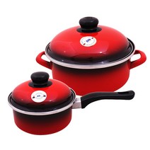 ELO 법랑냄비 2종세트 3종 4종 5종세트, 레드, 4.편수16cm+일반형20cm