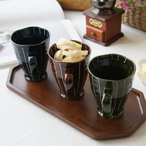 카페오픈선물 독특한 세라믹 머그잔 홍보판촉물 자취생 찻잔 유행 물컵 컵, 블루