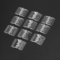 10pcs 투명한 플라스틱 접이식 힌지 내구성있는 명확한 아크릴 힌지 도구, 다른