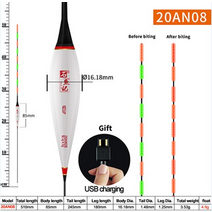 내림전자찌 스마트찌 민물 바다 점등 스마트 led 낚시 float usb 충전 고감도 경보 물고기 물린 색상 변경 전자 부표 물고기 부동 bobber stick, 자주색