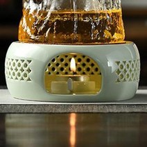 힐링퓨어 도자기 티워머(민트) 온도유지 다도워머, 상세 참조