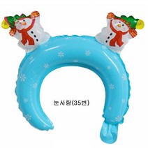 땡처리넷 풍선머리띠 할로윈데이 크리스마스 소품 [직수입업체], 35눈사람, 50개