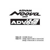 자동차튜닝 카본스티커 ADVAN, A타입, A타입_실버