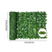 발코니 가리개 사생활보호 테라스 펜스가림막 실내외 넝쿨조경데코 인공 잎 정원 울타리, 0.5x3m