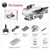 프로페셔널 미니 Fpv 드론 4K 1080P HD 카메라 와이파이 셀카 드론 쿼드콥터 공기 압력 고도 유지 접이식 헬리콥터 RC 장난감, No Camera Gray Box