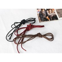 릴리패브릭 1마-인조가죽끈) 3mm 꽈배기끈 장식끈(3컬러), 브라운