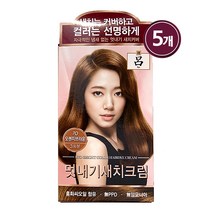 려 우아채 멋내기 새치 염색제, 7O 오렌지브라운, 5개