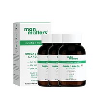 오메가3 메트로 맨 매터스 남성용 오메가 3 피쉬 오일 캡슐 | 360mg EPA & 240mg DHA가 포함된 1000mg 3로 농축 전체적인 웰빙을 위해 180캡슐 3팩