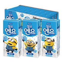 [요모상점] 헬로엔요 플레인 유산균 음료 200ml x 24팩 + 요모조모물티슈