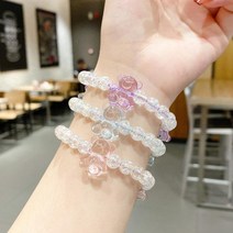 헤어끈 머리끈 예쁜 긴 올림 머리 묶기 고무 줄 비즈 헤어 끈 3P