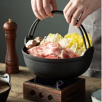 살림선생 주물냄비 전골냄비 샤브샤브 27cm, 무쇠 샤브냄비 27cm
